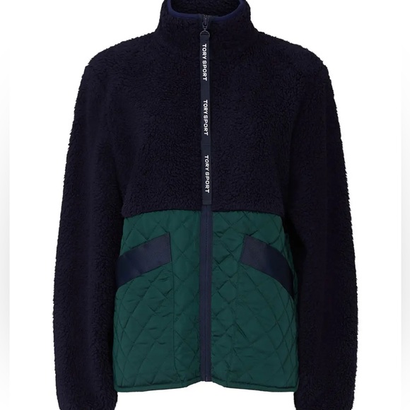 Tory Sport Jackets & Coats Tory Sport Sherpa Fleece Quilted Jacket